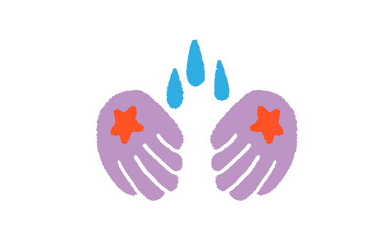 icon of drawing of soapen on hands with water on top 